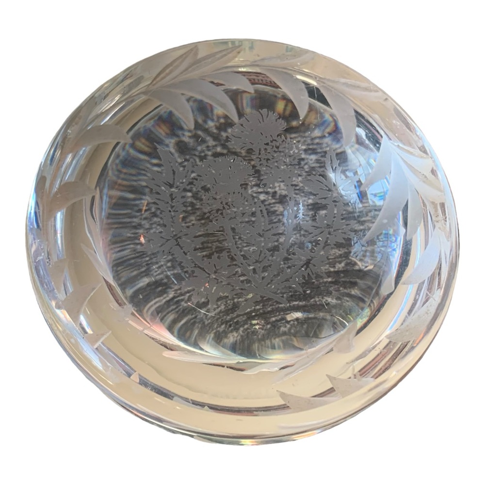 Edinburgh Crystal Paperweight AS IS